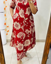 Launching designer Co-erd set in Aline pattern paried with Ankle length pant